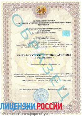 Образец сертификата соответствия аудитора №ST.RU.EXP.00005397-3 Нижний Тагил Сертификат ISO/TS 16949