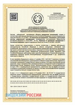 Приложение к сертификату для ИП Нижний Тагил Сертификат СТО 03.080.02033720.1-2020